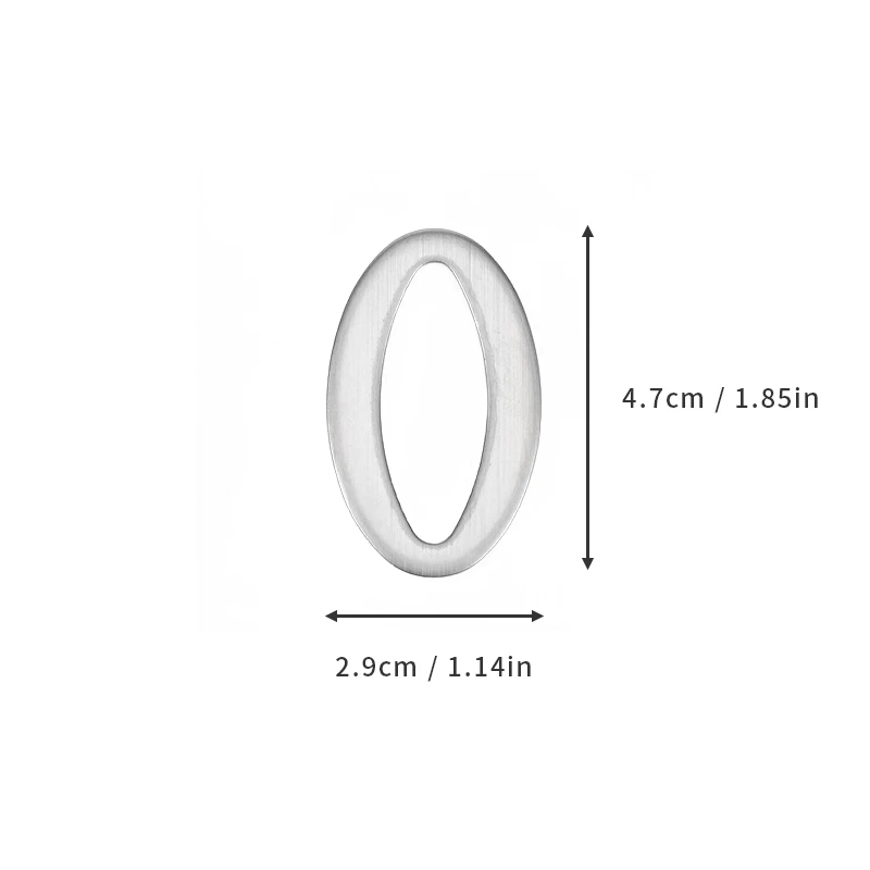 Stainless Steels house number signs Door Number with Backing Adhesive 5*3cm House Number Apartment Door for Outdoor Hotel Home Mailbox Label