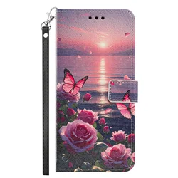 3D Flower Leather Flip Back Phone Case with Strap - Redmi Note 11 (11S) (1)