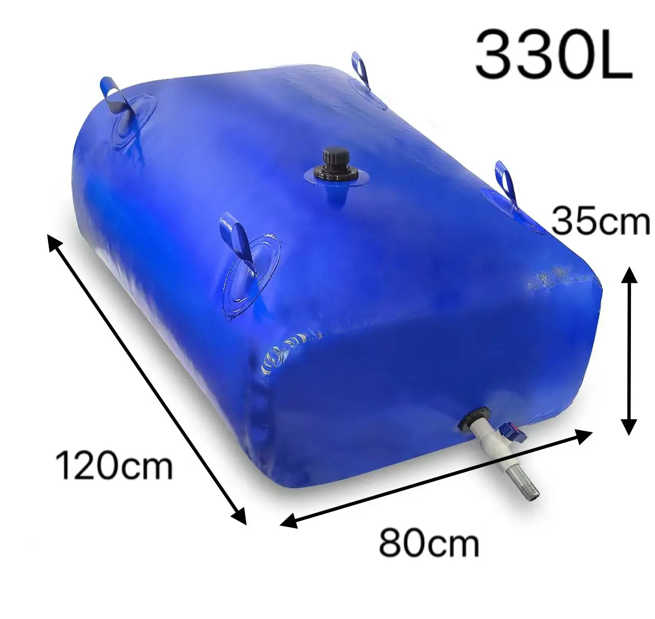 Large capacity 330L/92.4gal, foldable water tank, PVC water bag with faucet, bag storage container, drought outdoor emerge