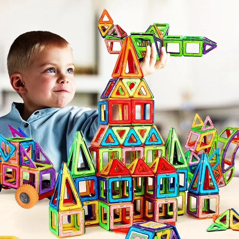 

Magnets Toys for Kids Big Size Plus Magnetic Building Blocks for Children Designer Constructor Set Toys for Boys Girls Kids