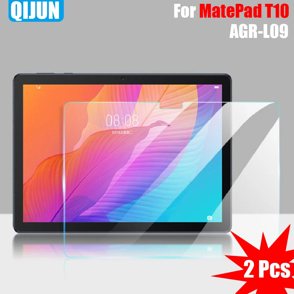 стекло для планшета lenovo tab pad pro plus 11 0 дюйма 11 5 дюйма 2021 дюйма закаленное стекло защита экрана закаленное устойчивое к царапинам прозрачн Стекло для планшета Huawei MatePad T 10, 9,7 дюйма, 2021 дюйма, закаленная пленка, защита для экрана, закаленное, устойчивое к царапинам, 2 шт., искусственная кожа