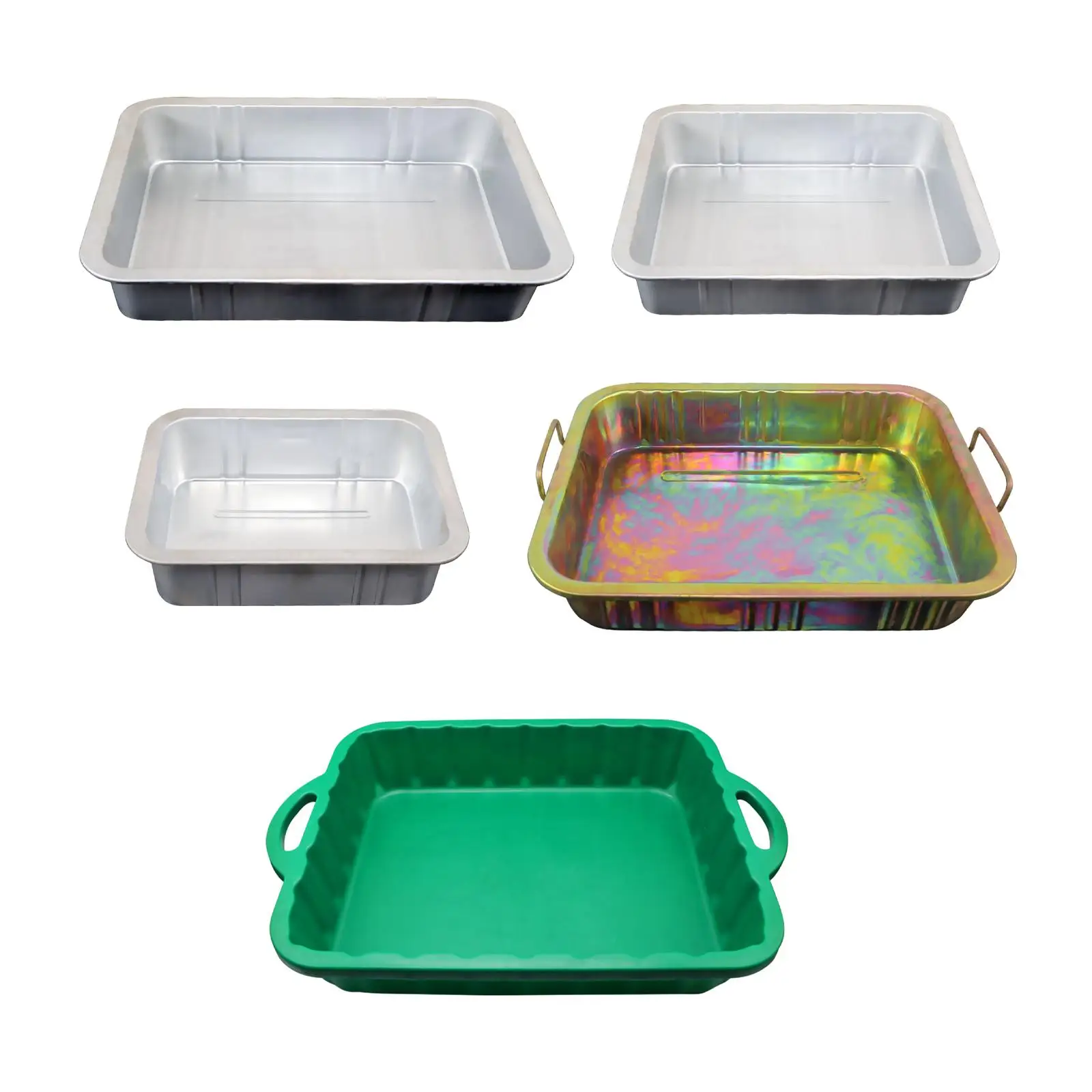 Oil Drain Pan Large Capacity Prevents Spills Easy to Clean Sturdy Oil Drain Container for Motorbikes Auto Truck Supplies