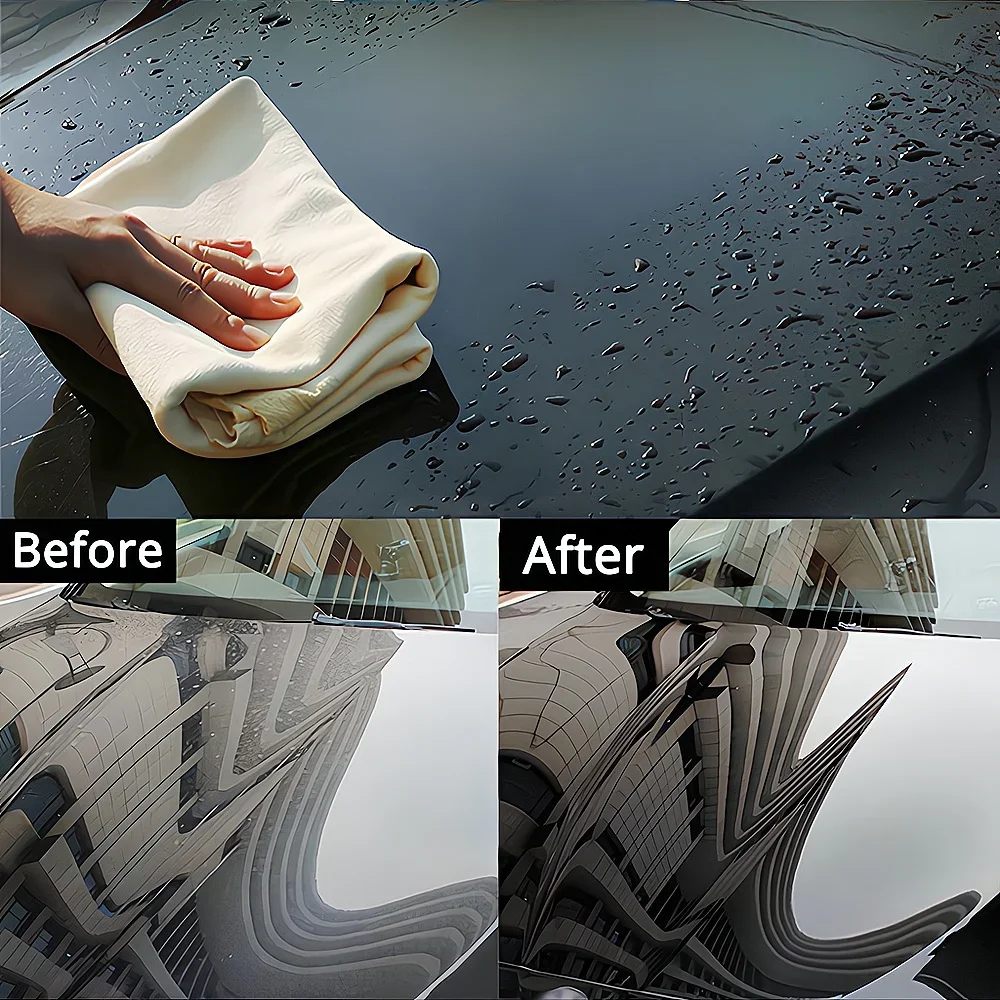 Cleaning Cloth 1PCS Auto Care Extra Large Polishes Car Moto Natural Drying Chamois Polishing Shape Cleaning Genuine Leather Cloth Paint Cleaner
