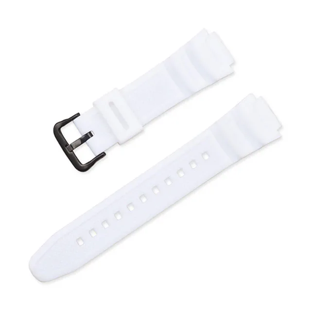 Durable Black Silicone Pin Buckle Watch Strap - Rubber Wrist Band Bracelet