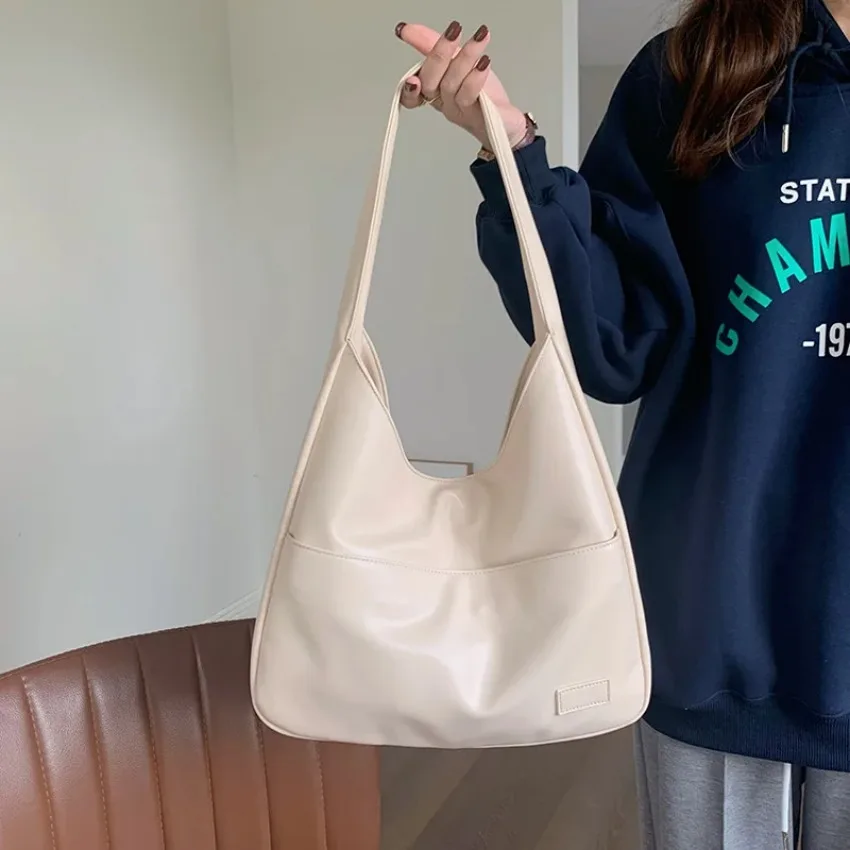 2024 New Simple Large Capacity Women Shoulder Bag Casual Commuting Luxury Designe Handbags High Quality Leather Tote Bag