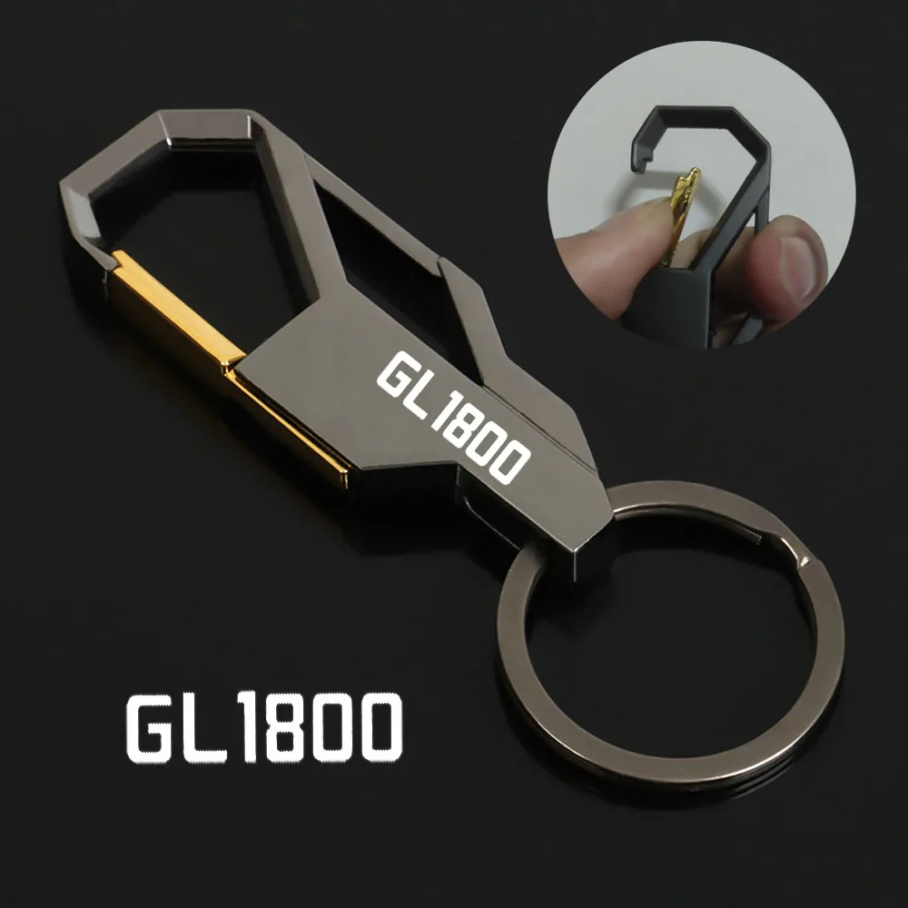 GL1800 Motorcycle Accessories Keychain Key Ring Metal KeyChains For HONDA Goldwing GL 1800 GOLD WING 2018-2023 2022 aircraft orion f18 stick all metal flight simulation dcs clubhead can be replaced f16 wing win