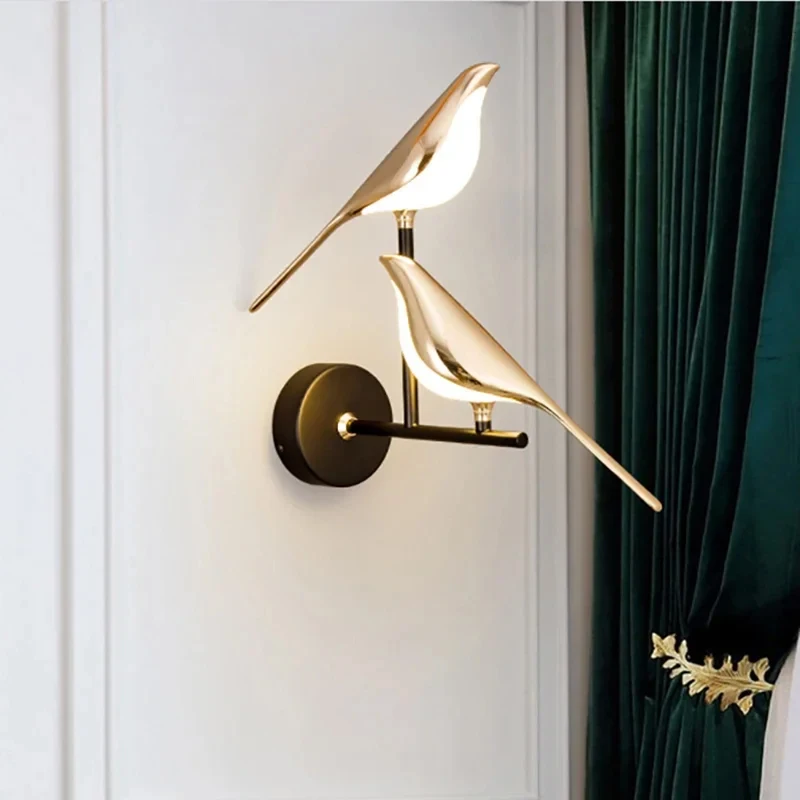 Nordic-Golden-Bird-LED-Wall-Lights-Parlor-Bar-Creative-Wall-Lamps ...