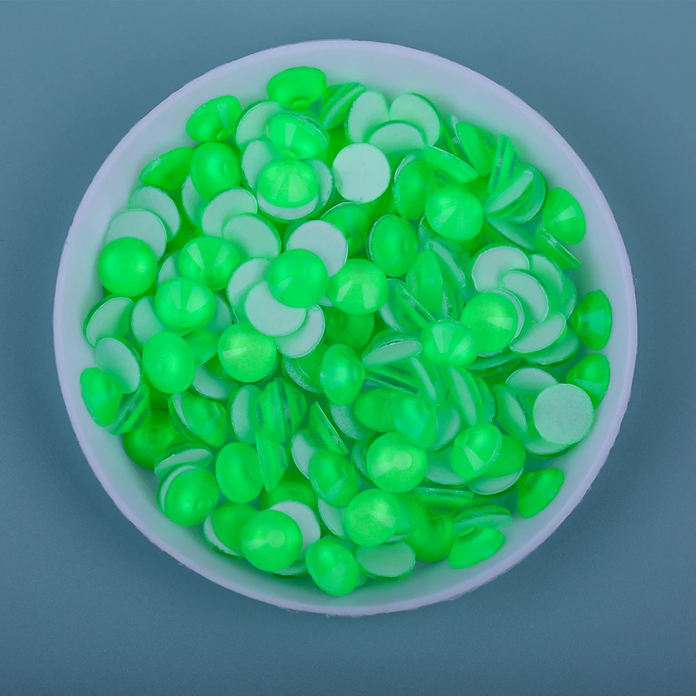 Non Hot Fix Rhinestones All Color Size Glass Noctilucent Neon Flatback Fluorescence Stone Nail Art Decorations