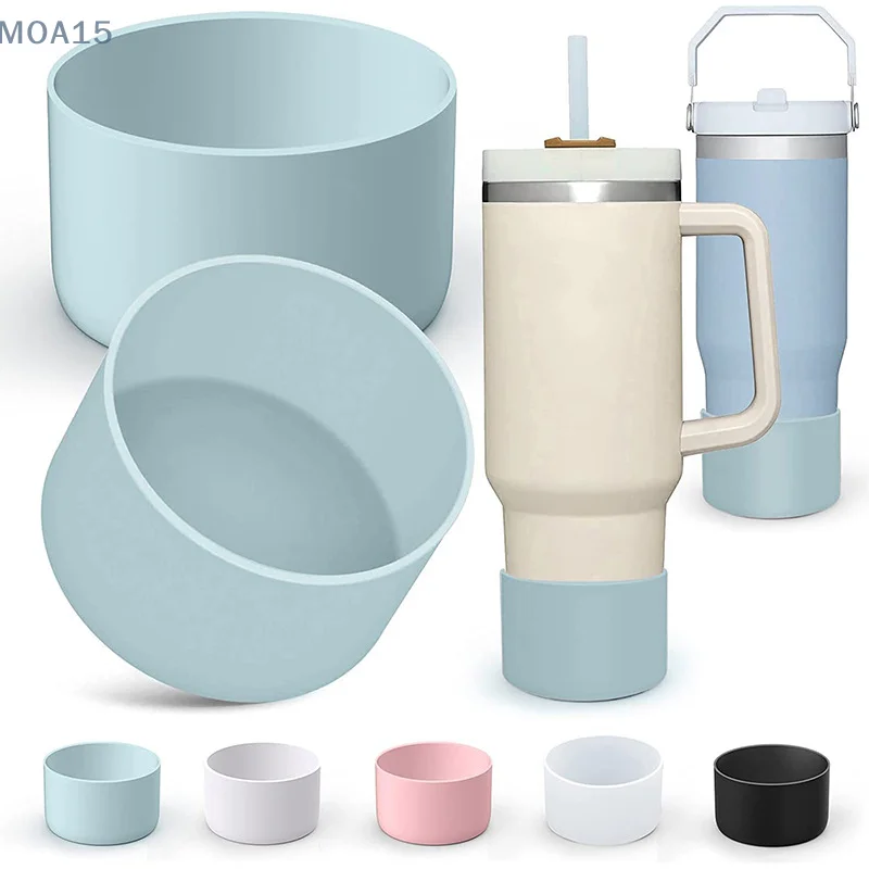 

1PCS 7.5cmx4.5cm Candy Color Silicone Candy Color Cup Protective Sleeve Cushion For 40oz Tumbler With Handle & 20oz 30oz