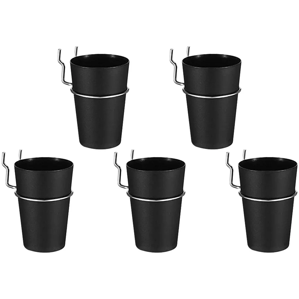 Five Pegboard Cups With Hooks Black ganizer Storage Baskets Multi Purpose Hooks Small Parts Holder Tool Accessories