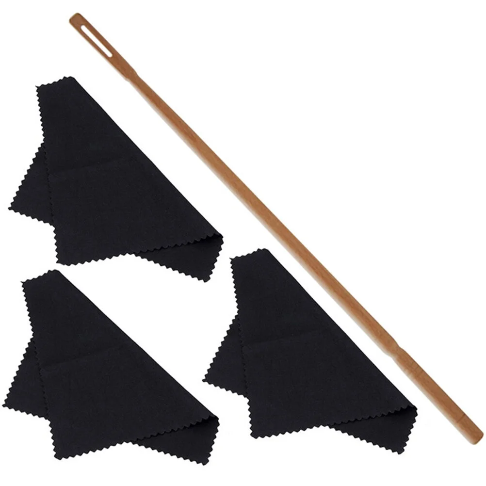 

1 Set Flute Cleaning Kit Flute Cleaning Cloths Flute Cleaning Rod Professional Flute Supplies