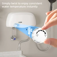 110 V/220 V chauffe-eau instantané 3500 W double prises d'eau chaude/froide chauffe-eau électrique salle de bain douche avec affichage de la température 2