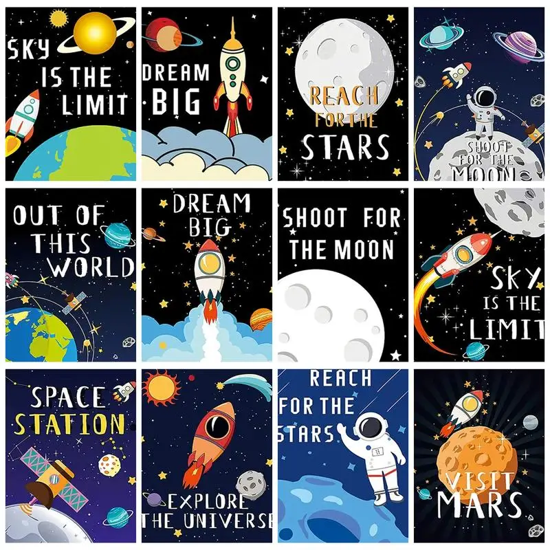 Ruopoty Diy Diamond Painting Rocket Universe Landscape Mosaic Ricamo Vendita Home Decor Diamond Art
