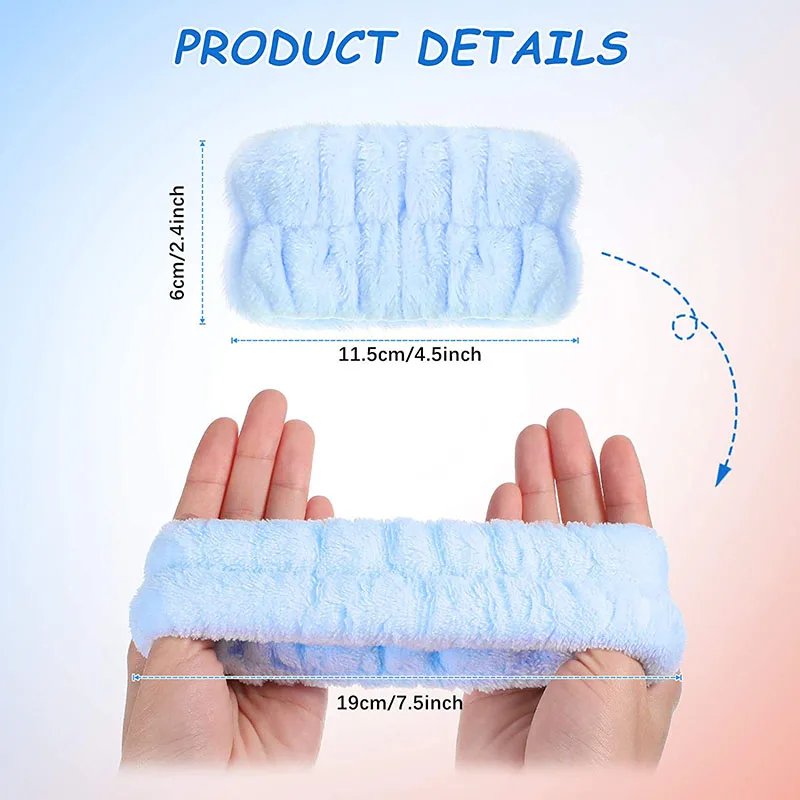 Wrist Spa Washband Microfiber Wrist Wash Towel Band Wristbands for Washing Face Absorbent Wristbands Sweatband 4 Pairs wrist sweat wristbands,wrist sweatband