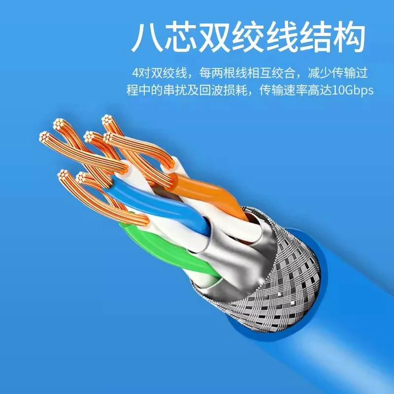 RJ45 CAT6A SFTP Network Patch Cord 10G Shielded LSOH Ethernet Cable Cat 6A For laptop Router Modem Internet RJ 45 Lan Wire 5m