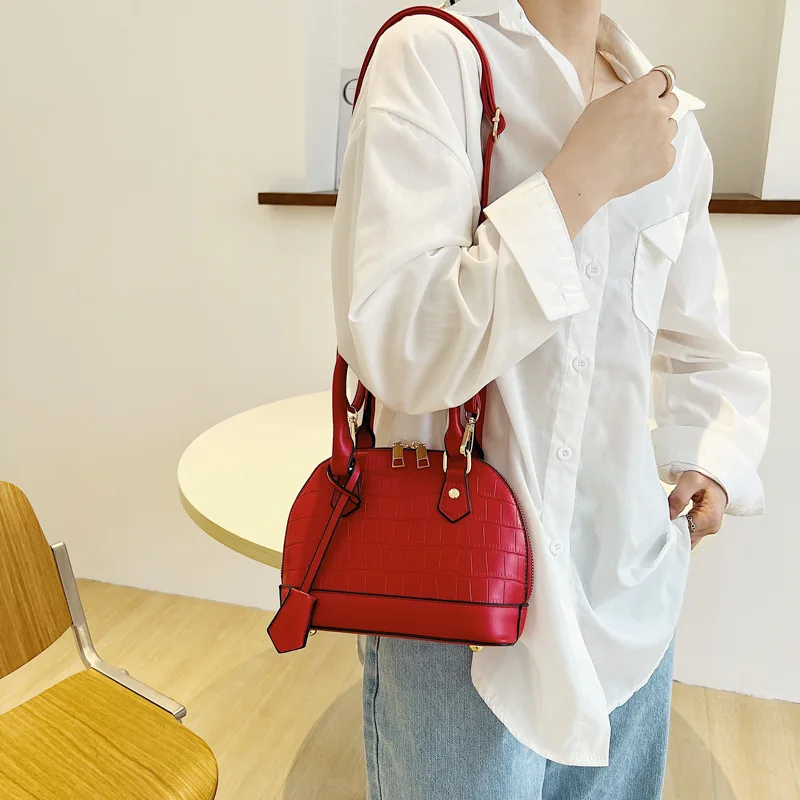 Women's Shoulder Bags Stone Pattern Shell Bags New Retro Fashion Ladies Shoulder High Quality Handbags