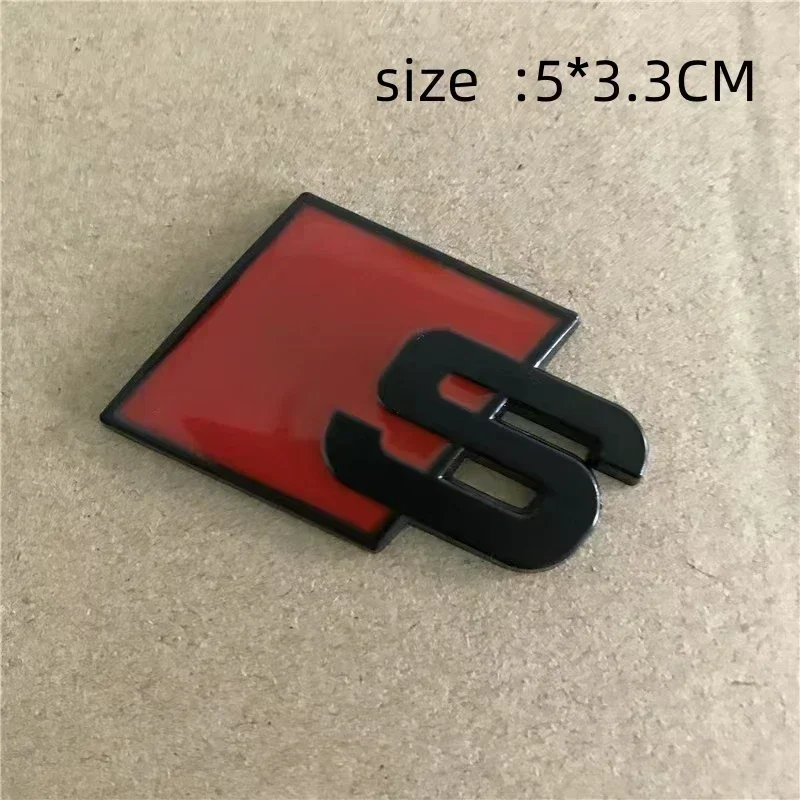 아우디 S3 S4 S5 S6 S7 S8 A3 A4 A5 A6 A7 A8 메탈 트렁크 로고 S 로고 스포츠 레트로핏 라벨 자동차 액세서리