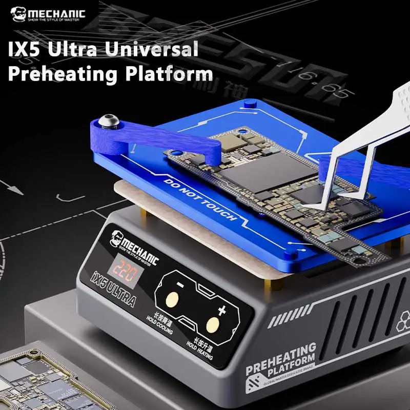MECHANIC IX5 Ultra Vorwärmstation Layering Platform für Motherboard Layering Tin Planting Kleberentfernung Heiztischreparatur