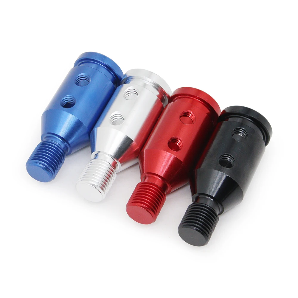 Universal Car Manual Gear Shift Knob Adapter For M10x1.5/M12x1.25 Thread Aluminum Alloy Blue Black Silver Red gear shift knob adapter
