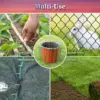 4/6 Inch Landscape Staples 11 Gauge Garden Staples, Galvanized Yard Lawn Stakes U-Shaped Pins Ground Anchors With 50 Gaskets 6