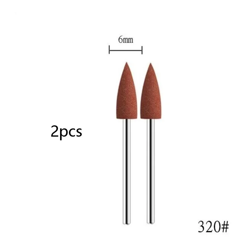 Silicone Rubber Manicure Grinding Head - 2 Pack for Burr and Dead Skin Removal