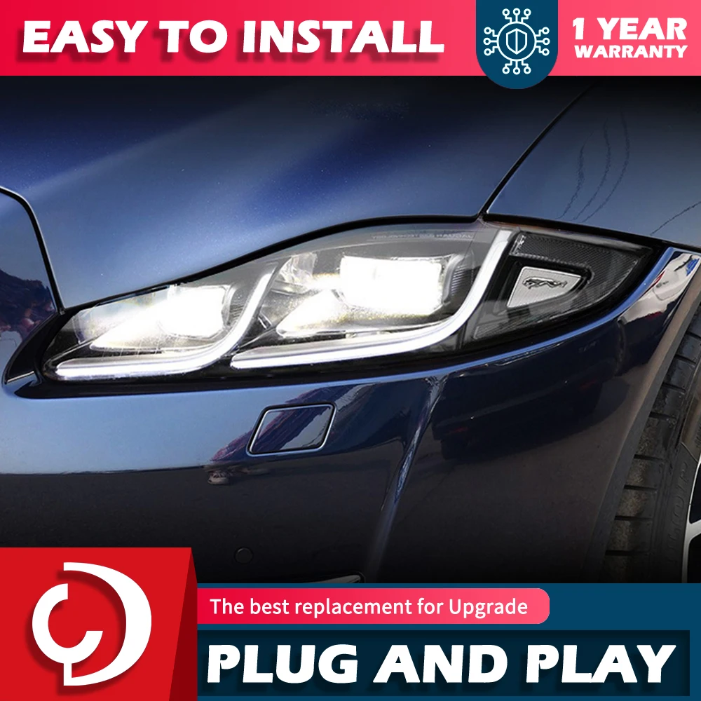 AKDLEDDRLHeadlightforJaguarXJLXJXFXE20112018Animationturn