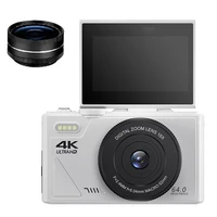 64MP 4K Digital Camera 180° Flip Screen 18X Zoom Selfie Vlog Camcorder Wide Angle Macro UHD Video Camera Livestream WiFi Webcam - Image 5