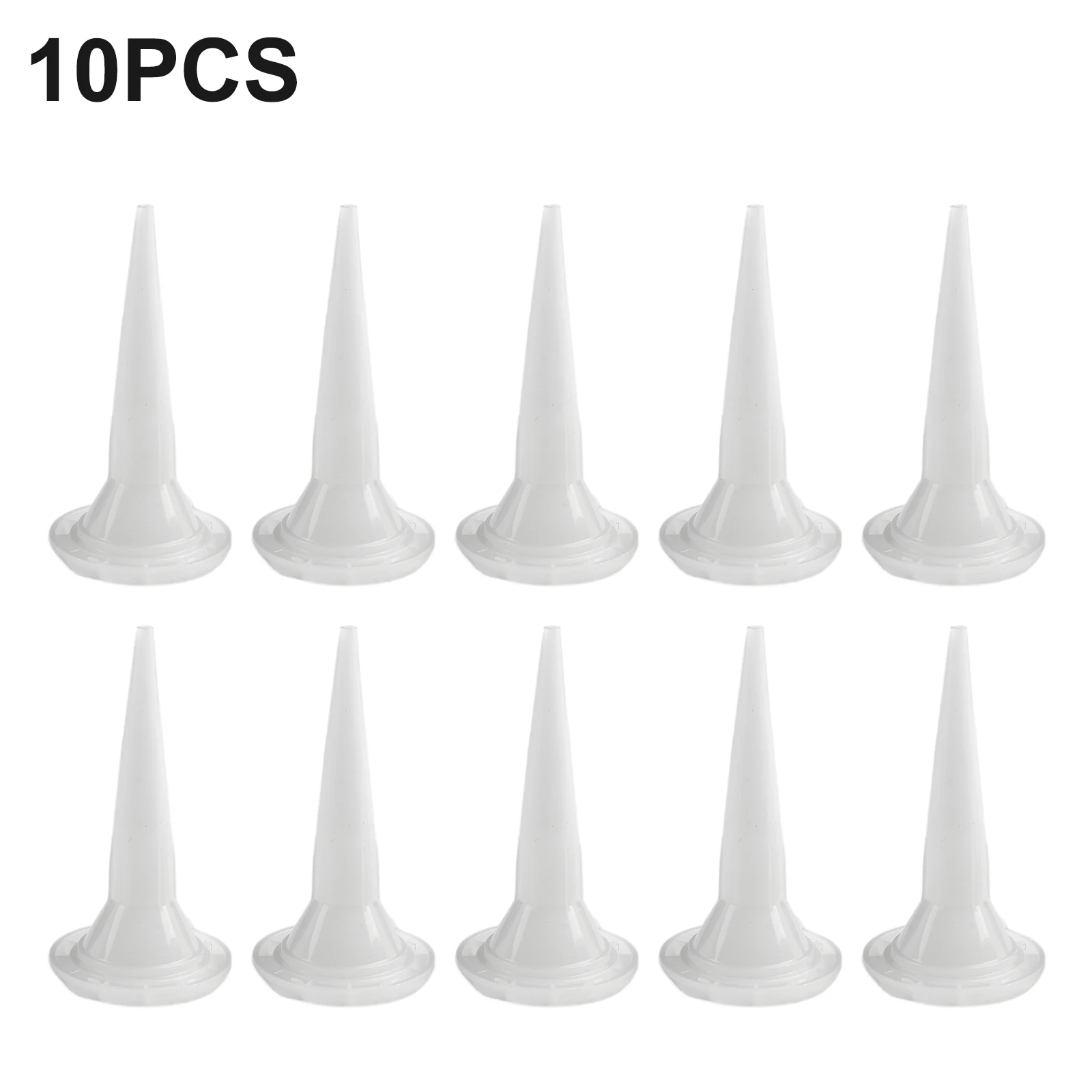 10pcs Caulking Nozzle Structural Glue Nozzle Universal Glue Tip Mouth Sealant Silicone Caulking Tips Replacement Parts Plastic caulking gun nozzles caulking nozzle
