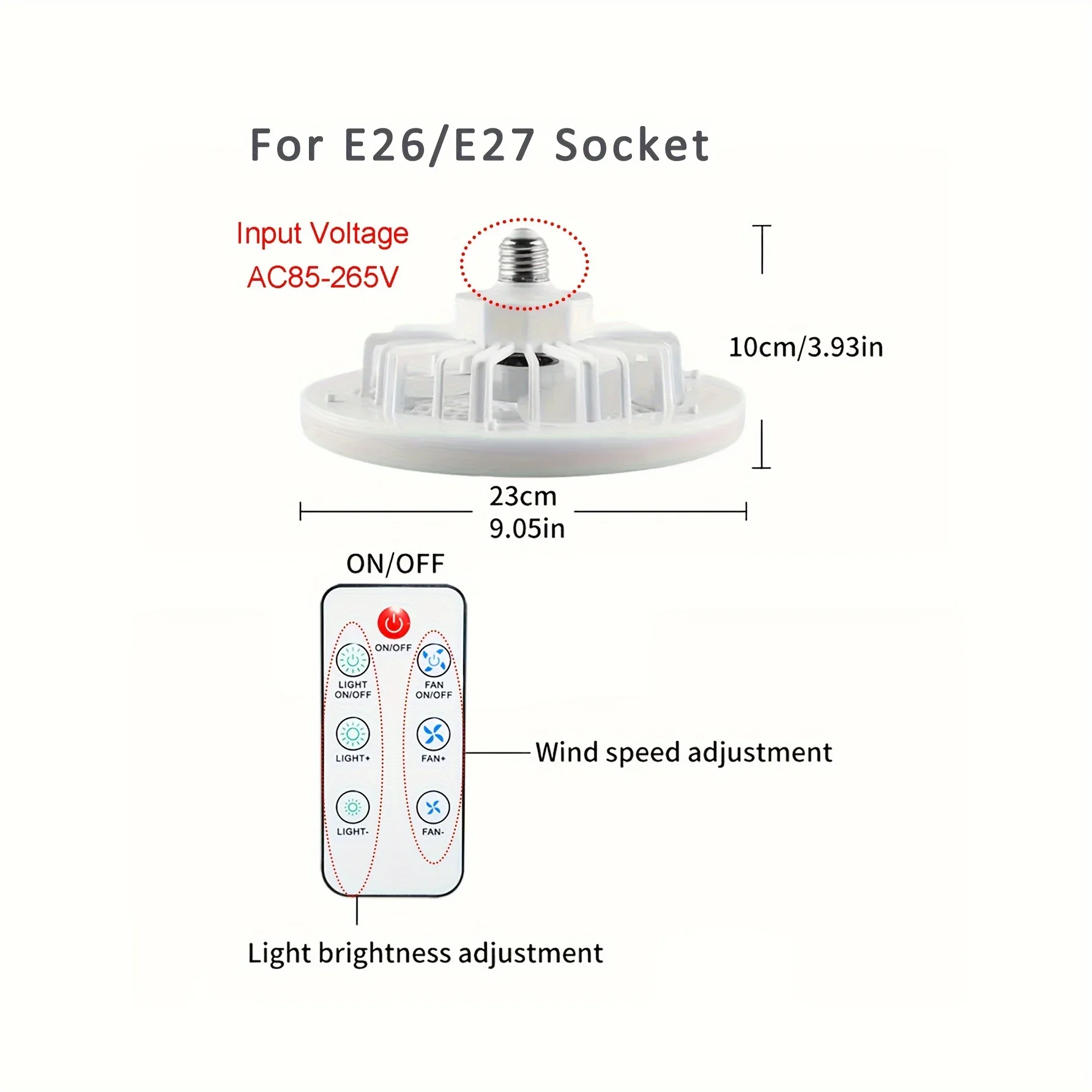 LED Ceiling Fan Lights Smart Ceiling Fan E27 30W Remote Control Dimmable AC 85-265V For Garage Office Room Bedroom Decoration