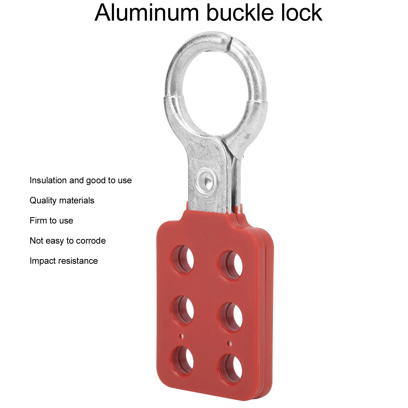 10pcs Lockout Hasp 25mm/1.0in 6 Holes Aluminium Red for Chemical Industry Electric Power Petroleum Coal Mine