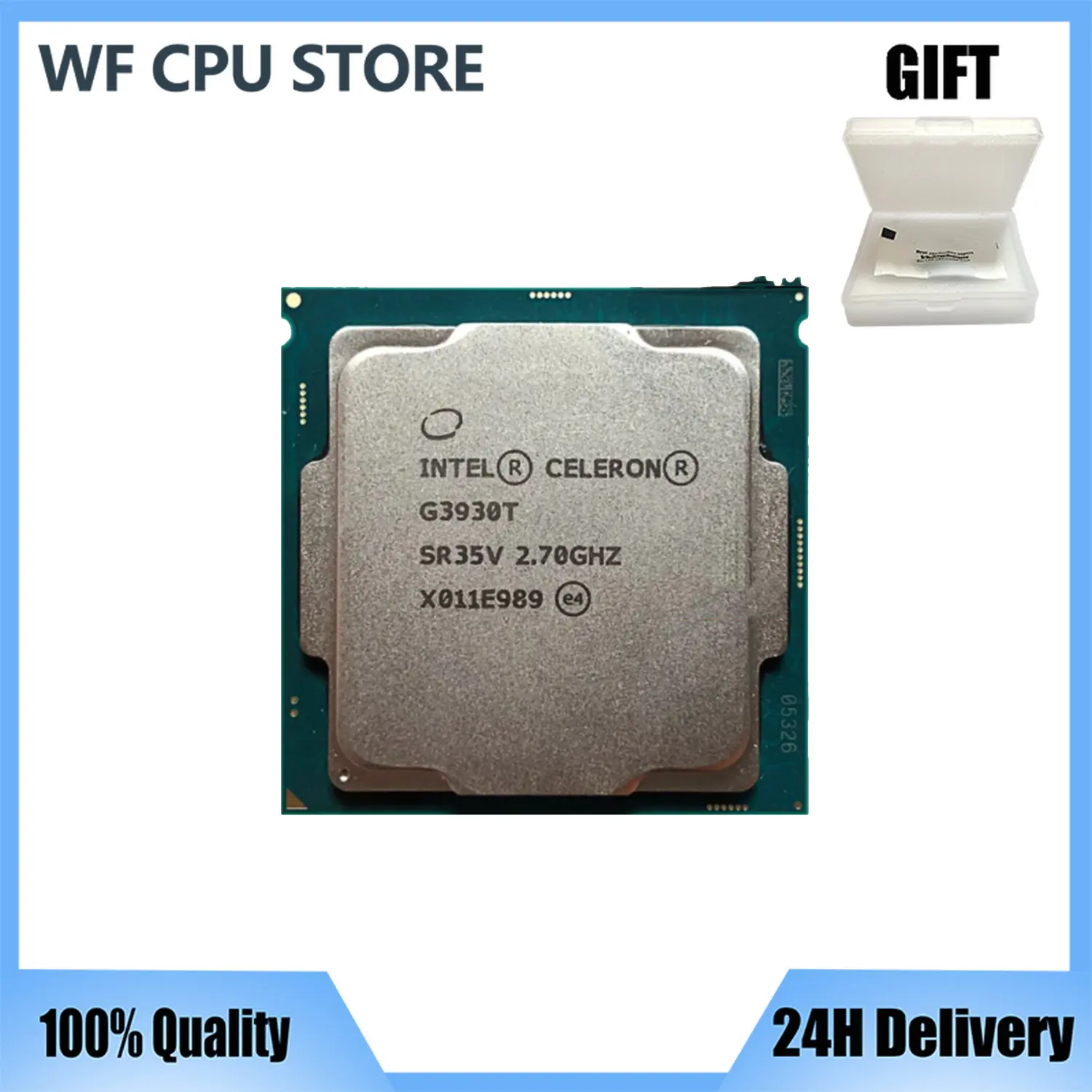 

Intel Celeron G3930T 2.7 GHz Dual-Core Dual-Thread 35W CPU Processor LGA 1151