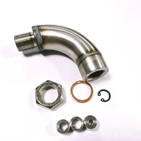 New O2 Oxygen Sensor Extension J Style Bend Universal Hydrogen Spacer M18 X 1.5 Connector Restrictor Adjustable Gas Flow Inserts 1
