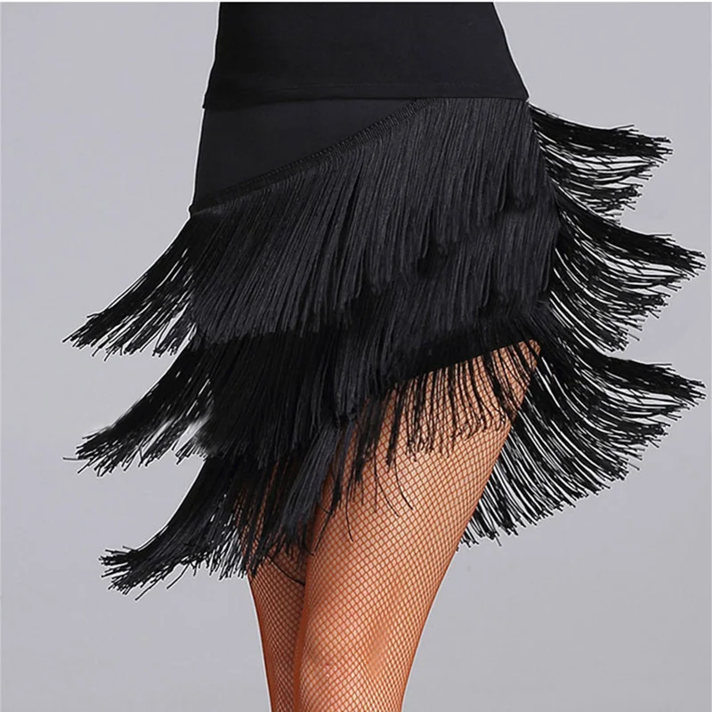 

Женская юбка для латиноамериканских танцев, соблазнительный костюм-топ с многослойными кисточками для танго, Женская юбка для соревнований и представлений, 2023