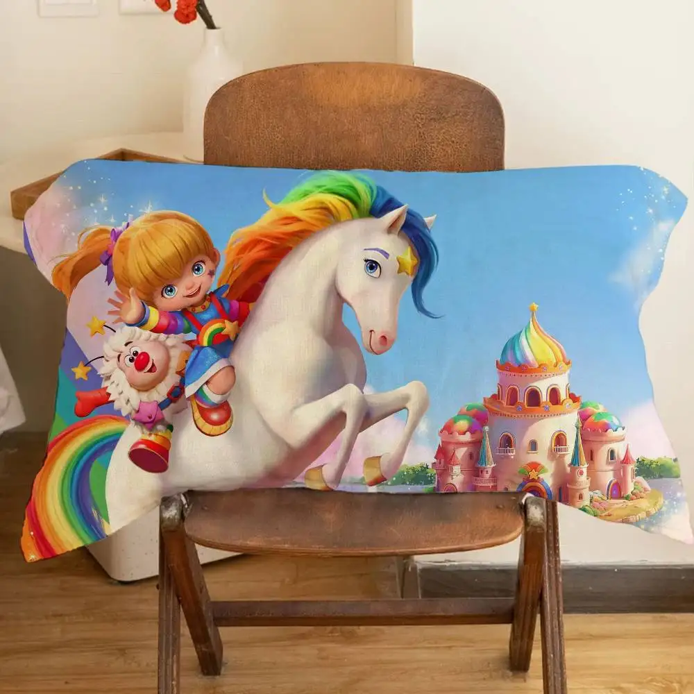 Rainbow B-Brite Film Skin Polyester Pillow Towel - Four-Season Universal Cartoon Design