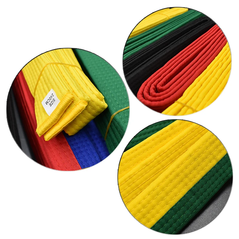 Taekwondo Colored Ranking Belts Cotton Martial Arts Judo Karate TKD Aikido Uniform Belt Kids Adult