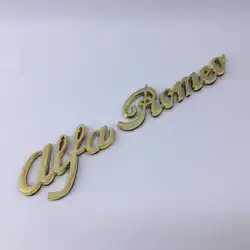 Alfa Romeo 3D Car Emblem Sticker - Auto Exterior Styling (Gold - Alfa Romeo)