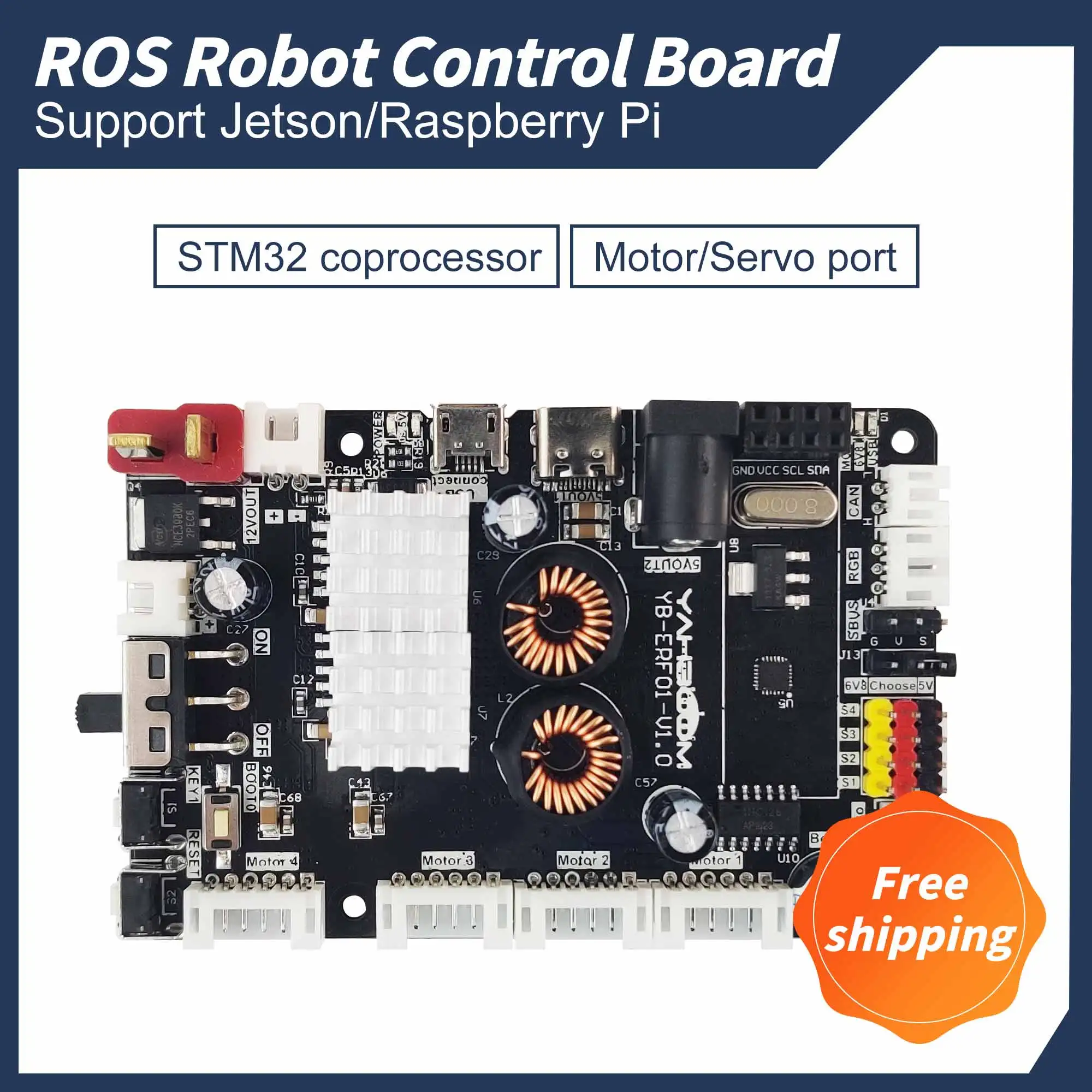 ROS-ROS2-Robot-Control-Board-Compatible-With-Raspberry-Pi-Jetson-NANO ...