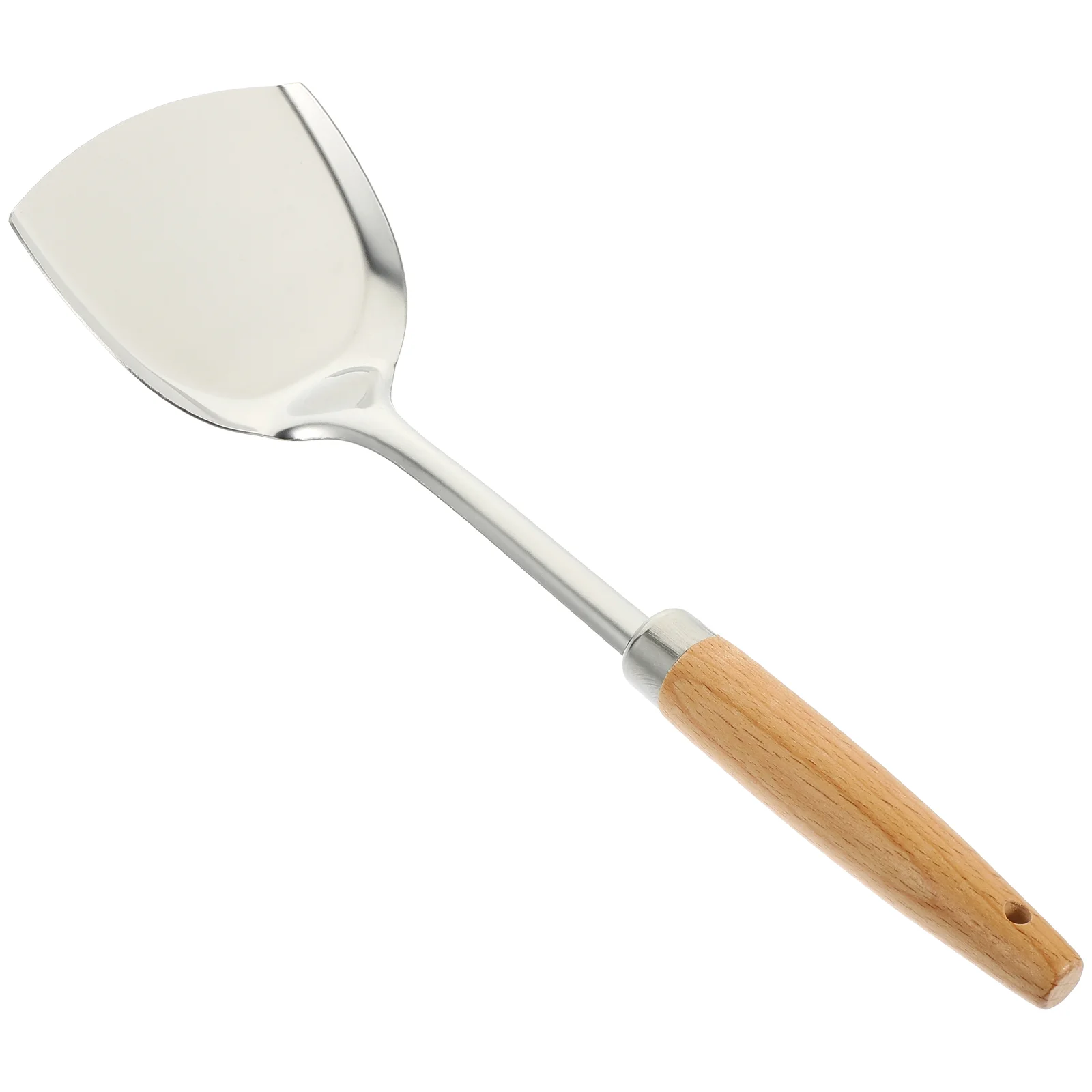 

Kitchen Utensil Set Small Spatula Stainless Steel Wok Spatula 2Pcs Non Stick Cooking Shovel Metal Turner Wooden Handle Cooking