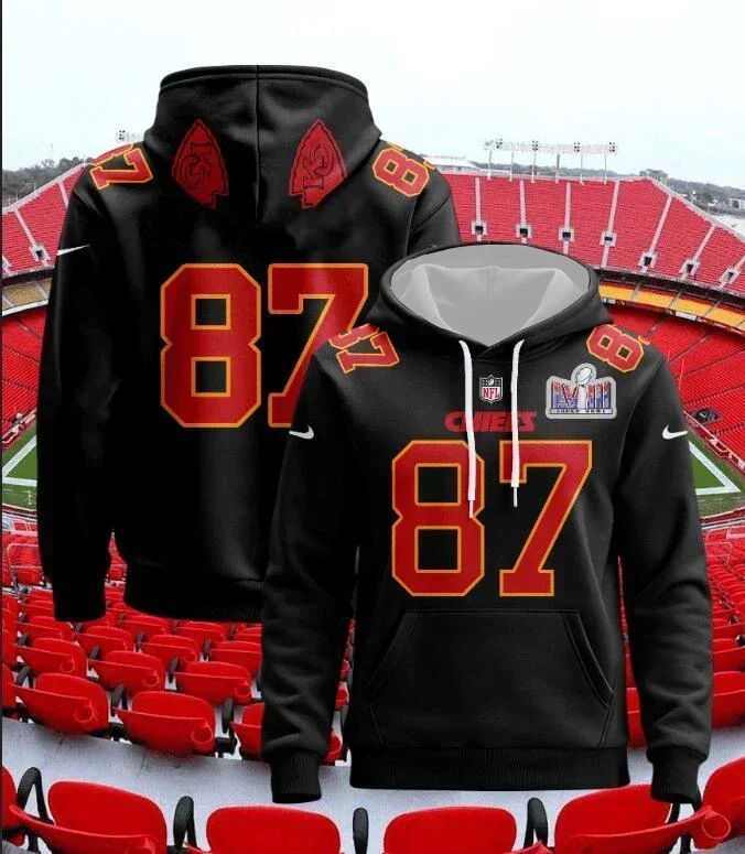 thumbnail image 1 of Conjuntos familiares Rugby Number Series Sudadera con capucha de manga larga de tendencia americana para hombres y mujeres Chaqueta cálida para deportes al aire libre, 1 of 5