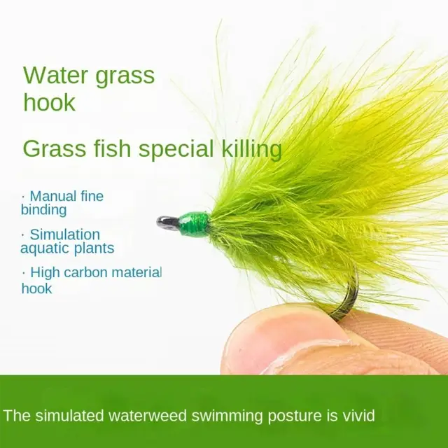 녹색 잔디 낚싯바늘: 수중 식물을 미끼로 삼키는 물고기의 꿈