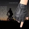 Fingerless Driving PU Leather Gloves Outdoor Sport Faux Half Finger with Anti-slip Layer Glove for Men Women 6