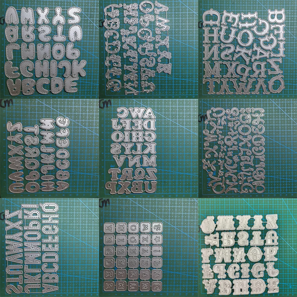 Metal Cutting Dies Letter Metal Cutting Dies Stencil Template Die Cut Scrapbooking Embossing Dies Art Decoration Craft Knife Mold