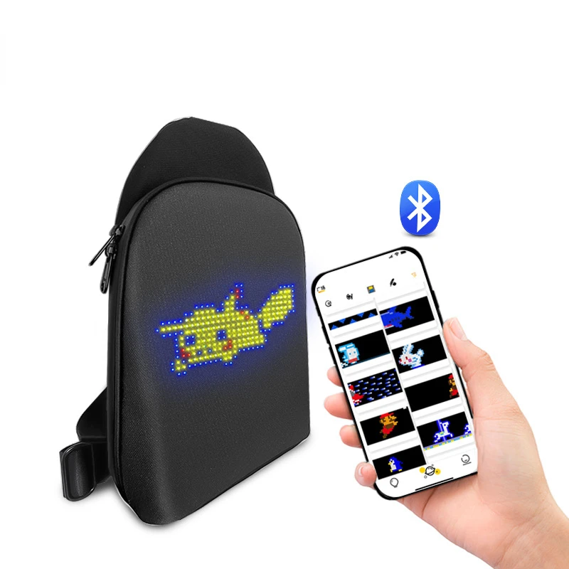 Smart Led Screen Backpack Bluetooth Version Waterproof Bag Outdoor Dynamic Advertising Light Billboard Led Pixel Panel Schoolbag