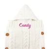 Embroidered Name Cotton Blanket for Kids Custom Winter Newborn Baby Plush Blanket Winter Gift Baby Quilt Newborn Blanket 1