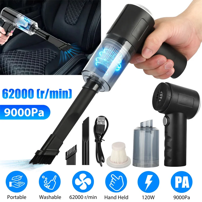 2 In 1 Wireless Vacuum Cleaner Dual Use For Home And Car 120W High Power Vacuum Cleaner