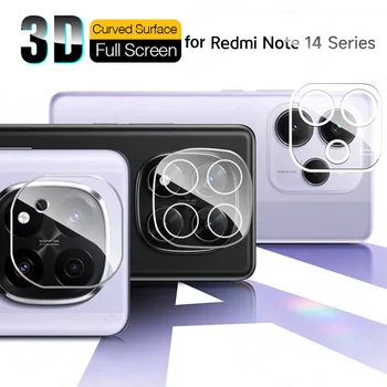 3D Tempered Glass Camera Cover For Xiaomi Redmi Note 14 15 Pro+ Note14 Pro Plus Note15 15Pro 5G 14Pro 4G Rear HD Lens Protector