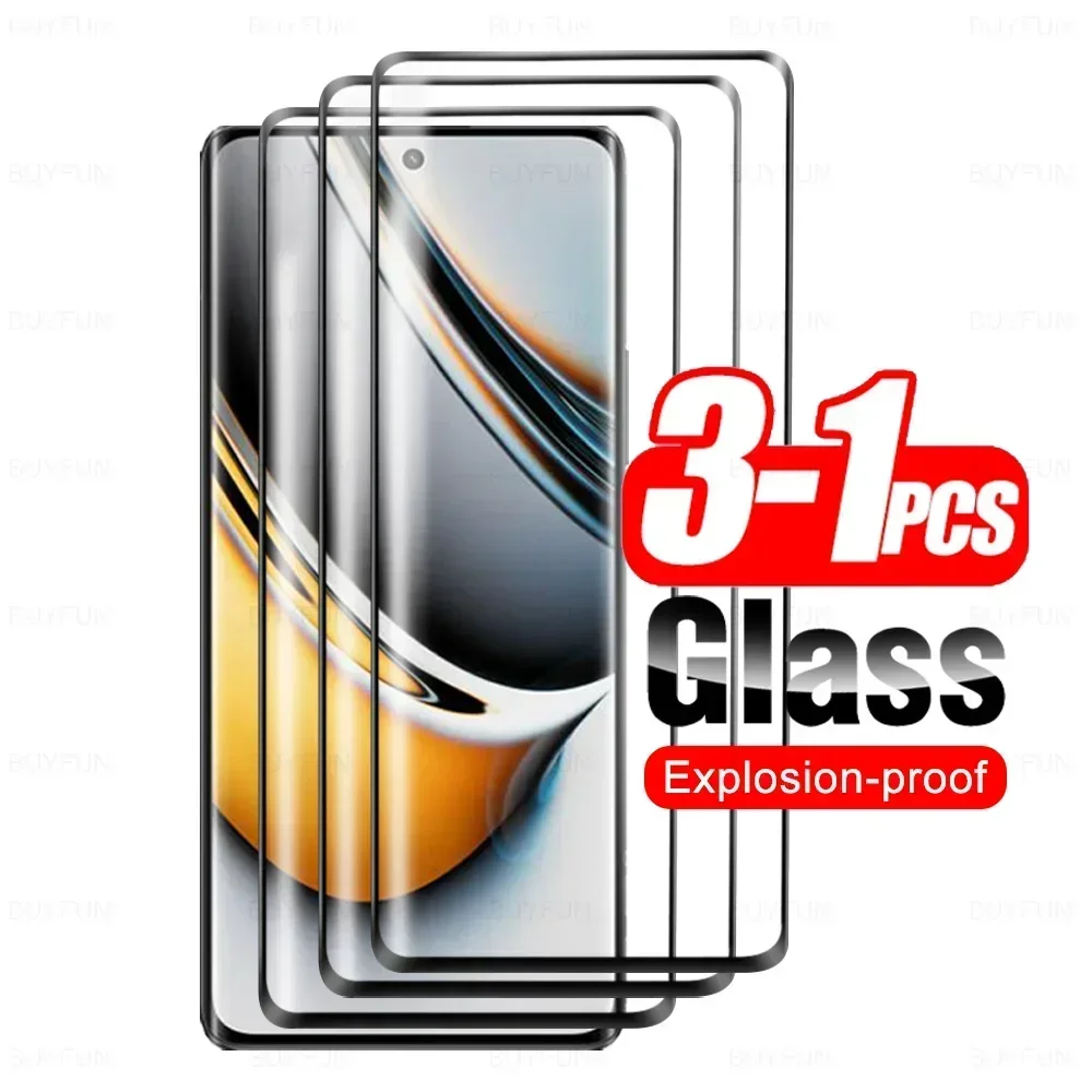 

Для Realme 11 Pro Plus 5G Glas 3-1 шт изогнутое закаленное стекло Realmi Realmy 11Pro Realme11 Pro + Realme11Pro 6,7 ''защита экрана