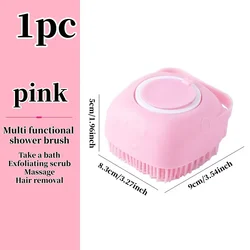 Silicone Pet Grooming and Massage Brush for Dogs - Available in Yellow, Blue, and Pink (Pink)