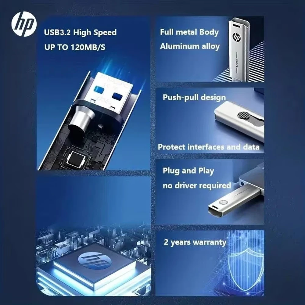 High-Speed Metal USB Flash Drive - Portable External Storage
