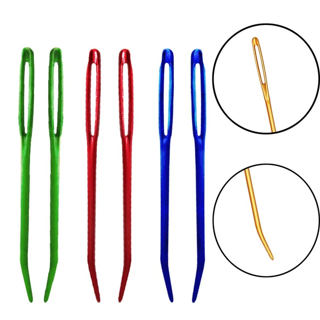 10Pcs 9cm/7cm Plastic Sewing Needles Crochet Hook DIY Sweater Weaving Tool  Tapestry Knitting Needles DIY